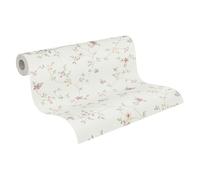 A.S. Création papier peint intissé avec petit motif floral en multicolore, vert, crème, rosé - papier peint floral style maison de campagne 10,05 m x 0,53 m - 937701