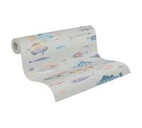 A.S. Création Papier peint intissé avec poissons gris multicolore violet - 396964 - Papier peint mural de qualité supérieure pour salon, bureau - 10,05 m x 0,53 m - Fabriqué en Allemagne