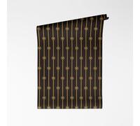 A.S. Création papier peint intissé avec rayures et tête de Méduse en noir, doré, métallisé - papier peint baroque luxueux avec effet métallique 10,05 m x 0,70 m - 791732