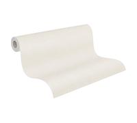 A.S. Création Papier peint intissé avec structure textile en blanc, crème - papier peint uni clair 10,05 m x 0,53 m - 790987