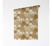 A.S. Création papier peint intissé avec tête de Méduse en doré, crème, marron, argenté - papier peint baroque luxueux avec effet métallique 10,05 m x 0,70 m - 791363