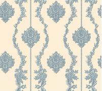A.S. Création papier peint intissé Château 5 papier peint beige bleu métallisé 10,05 m x 0,53 m 344936 34493-6
