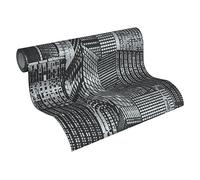 A.S. Création Papier peint intissé Day & Night glow in the dark métallisé noir 10,05 m x 0,53 m 252845