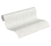 A.S. Création papier peint intissé Greenery papier peint uni 10,05 m x 0,53 m gris blanc 373341 37334-1