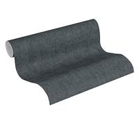 A.S. Création Papier peint intissé Greenery uni 10,05 m x 0,53 m noir/gris