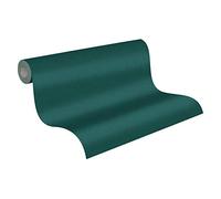 A.S. Création Unitapete New Elegance papier peint uni papier peint intissé vert 10,05 m x 0,53 m