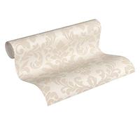 A.S. Création Papier peint intissé Trendwall baroque effet pailleté 10,05 x 0,53 m beige crème