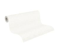 A.S. Création papier peint intissé uni en blanc - papier peint en relief 10,05 m x 0,53 m - 322319