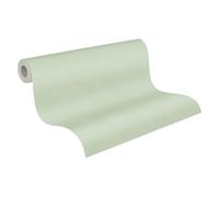 A.S. Création papier peint intissé uni en vert, blanc - papier peint en relief 10,05 m x 0,53 m - 367136