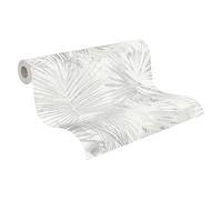 A.S. Création Papier Peint Jungle Hygge Papier peint intissé - 10,05m x 0,53m - Gris Beige Fabriqué en Allemagne par Livingwalls 363851 36385-1