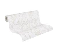 A.S. Création Papier peint mural 395462 floral, gris clair, blanc, papier peint intissé, de qualité supérieure, pour chambre à coucher, 10,05 m x 0,53 m, fabriqué en Allemagne