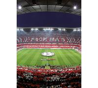 A.S. Création Papier peint photo rouge blanc bleu - FC Bayern München Choreo Football Stadium club décoration murale - papier peint intissé 1,92 x 2,60m papier peint salon chambre à coucher