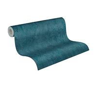 A.S. Création Papier peint vintage Havanna 380445 - Aspect rouille - Bleu foncé métallique brillant - Fine structurée