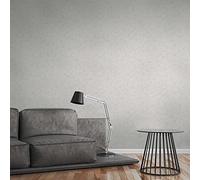 A.S. Création Papier Peints Uni Attractive intissé - 10,05m x 0,53m - Blanc Gris Fabriqué en Allemagne 377715 3777-15