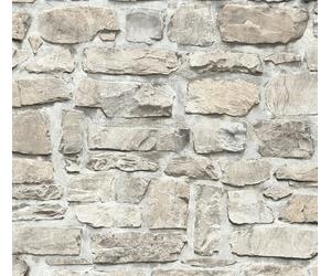 A.S. Création Steintapete Elements papier peint aspect pierre naturelle papier peint intissé gris beige 10,05 m x 0,53 m