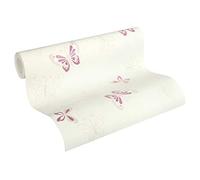 Livingwalls – papier peint intissé Happy Spring – beige métallisé violet – 10,05 m x 0,53 m