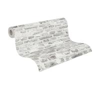 A.S. Création The Bos 388294 Papier peint non tissé aspect pierre Gris/blanc 10,05 m x 0,53 m Fabriqué en Allemagne