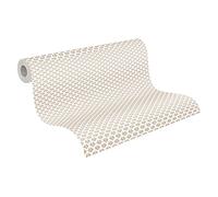 A.S. Création Trendwall Papier peint non tissé Motif géométrique Blanc métallisé 10,05 x 0,53 m Fabriqué en Allemagne 379581 37958-1
