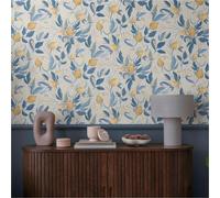 A.S. Creation Vliestapete 10.05 x 0.53 m Livingwalls Florale Tapete Weiß 790626 Blätter CosmoLiving by Cosmopolitan
