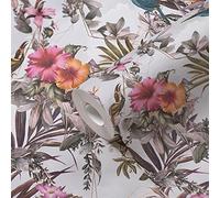 A.S. Création WTD 381787 Papier peint non tissé Motif oiseaux Blanc/vert 10,05 x 0,53 m