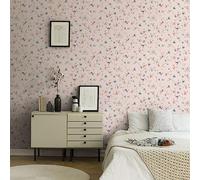 A.S. Création WTD 390711 Papier peint intissé Motif fleurs Crème Vert Bleu Rose Maison Charme 10,05 m x 0,53 m Fabriqué en Allemagne