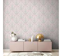 A.S. Création WTD 390753 Papier peint intissé Motif fleurs Crème Bleu Rose Vert Maison Charme 10,05 m x 0,53 m Fabriqué en Allemagne