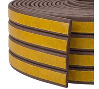 A+Selected 4 Joints de type I pour espaces de portes et fenêtres de 1 mm à 2 mm - Bande d'étanchéité autocollante en mousse - Bande d'étanchéité en caoutchouc EPDM - Marron