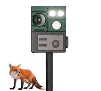 à ultrasons pour Animaux - 4,94 Pouces - Protection de Jardin - Détecteur de Mouvement PIR - USB Solaire - avec Lampe de Poche LED IPX4 étanche pour écureuils, chevreuils, Chats, Lapins