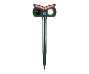 à ultrasons pour chat de jardin à chargement solaire | Dispositif d'avertissement en forme de hibou IPX4 étanche pour maison, voiture, pelouse, piscine, parterre de fleurs