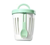 à yaourt réutilisables | Bocal alimentaire hermétique | Avec fourchette pour préparation de salade, avoine, légumes, sucre, assaisonnement, condiments, crème glacée, sauce, maison, bureau