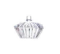 A09 Boîte à sucre en verre avec couvercle en cristal transparent