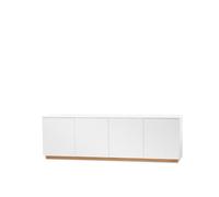 A2 Buffet Beam laqué blanc. socle en chêne huilé