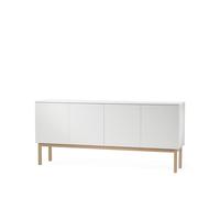 A2 Buffet Beam laqué blanc. structure en chêne huilé blanc