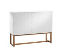A2 Commode Story blanc-pieds en chêne