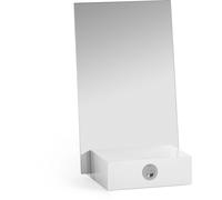 A2 Miroir de table avec rangement Me Blanc. 34x57x30 cm