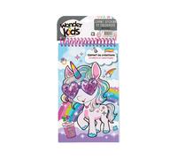 A2600037 Carnet d'activités Licorne spirale 100+ autocollants