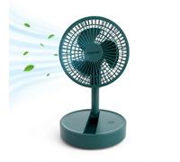 A2Z Ventilateur de bureau rechargeable USB de 15,2 cm, ventilateur de refroidissement portable pliable avec hauteur réglable et angle d'inclinaison, 3 réglages de vitesse, indicateur LED, câble USB