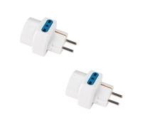 A2ZWORLD Adaptateur Multi-Prises de Voyage, 2 Prises bipass 10 A/16 A + 1 Universel, Prise électrique Franc/Allemande 16 A 2 P+T Schuko (2)