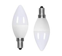 A2ZWORLD Lot de 2 ampoules LED E14 C37 9 W 860 LM 220 V, blanc froid 6 500 K, E14 forme olive goutte, angle 180 °, D37 x 106 mm