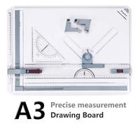 A3 Planche à Dessin, NetBoat Drawing Board Metric System 51 x 36.5 cm Table à Dessin avec Mouvement Parallèle, Angle Réglable