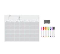 A3 Tableau Blanc MagnéTique Calendrier EffaçAble à Sec Ensemble Tableau Blanc Planificateur Hebdomadaire pour RéFrigéRateur