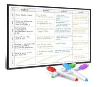 A3 Tableau Planificateur - Grand Calendrier Magnétique, Idéal pour des Examens, Repas ou Tâches Ménagères - Tableau - en Français