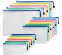 A4+A5+A6 Documentenmap PVC, 15 stuks, Organizer Mappen für Erwachsene, Kinder, Studenten