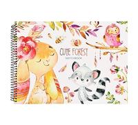 A4 Cahier de Croquis 21x29cm Carnet Croquis 100 Pages/50 Feuilles Carnet Dessin Enfants 110gsm Sketchbook à Reliure Spirale Sans Acide Papier à Dessin pour Peinture Croquis Griffonnage
