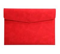 A4 cuir Simple grande capacité Document sac mode porte-documents données contrat facture fichier bureau papier organisateur expansion(Red)