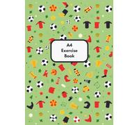 A4 Exercise Book: 10mm Squared Paper, 80 Pages - Football Pattern Design