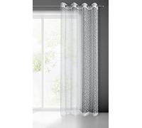 A4 Home Collections Eurofirany Amanda Rideau à Mailles avec Oeillets - 1 pièce. Semi-Transparent Rideau, Draperies, Décorations d'intérieur de Fenêtre de Salon, Chambre, Cuisine, 140x250 cm, Blanc