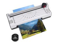 A4 Plastifieuse Multifonction Machine à Plastifier avec Massicot et Arrondisseur Pour Photos Documents Films Plastification
