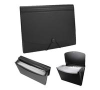 A4 Trieur de Documents 13 Compartiments Trieur à Soufflet Grande Capacité Femme Homme Porte-documents Sac d'Accordéon avec Fermeture à l'élastique Pochette de Classement Extensible en Plastique