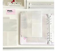 A5 7 trous Transparent porte-fichiers cahier feuilles mobiles bricolage Document sac reliure anneaux PVC stockage reliure dossier 10pcs 2grid